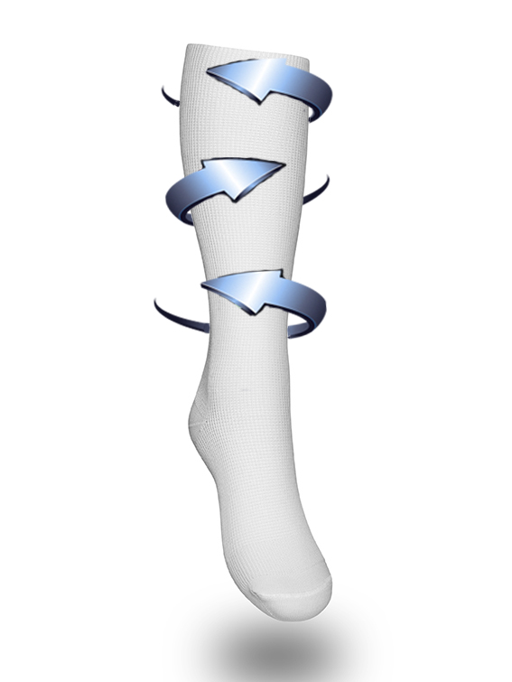 Kompresjonsstrømper ekstra bredde hvit