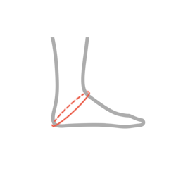 Dorsal LIFT - hjelpemiddel for dropfot_size-guide