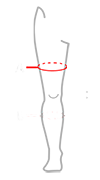 Knestøtte med skinner GenuFit LIGA_size-guide